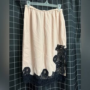 Pink and Black Lace Skirt